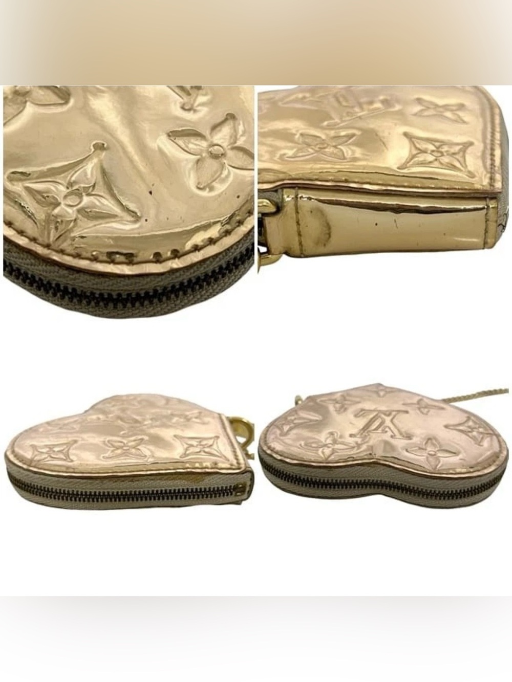 Louis Vuitton Monogram Miroir Heart Coin Purse Dore Gold Limited Edition - Picture 4 of 11